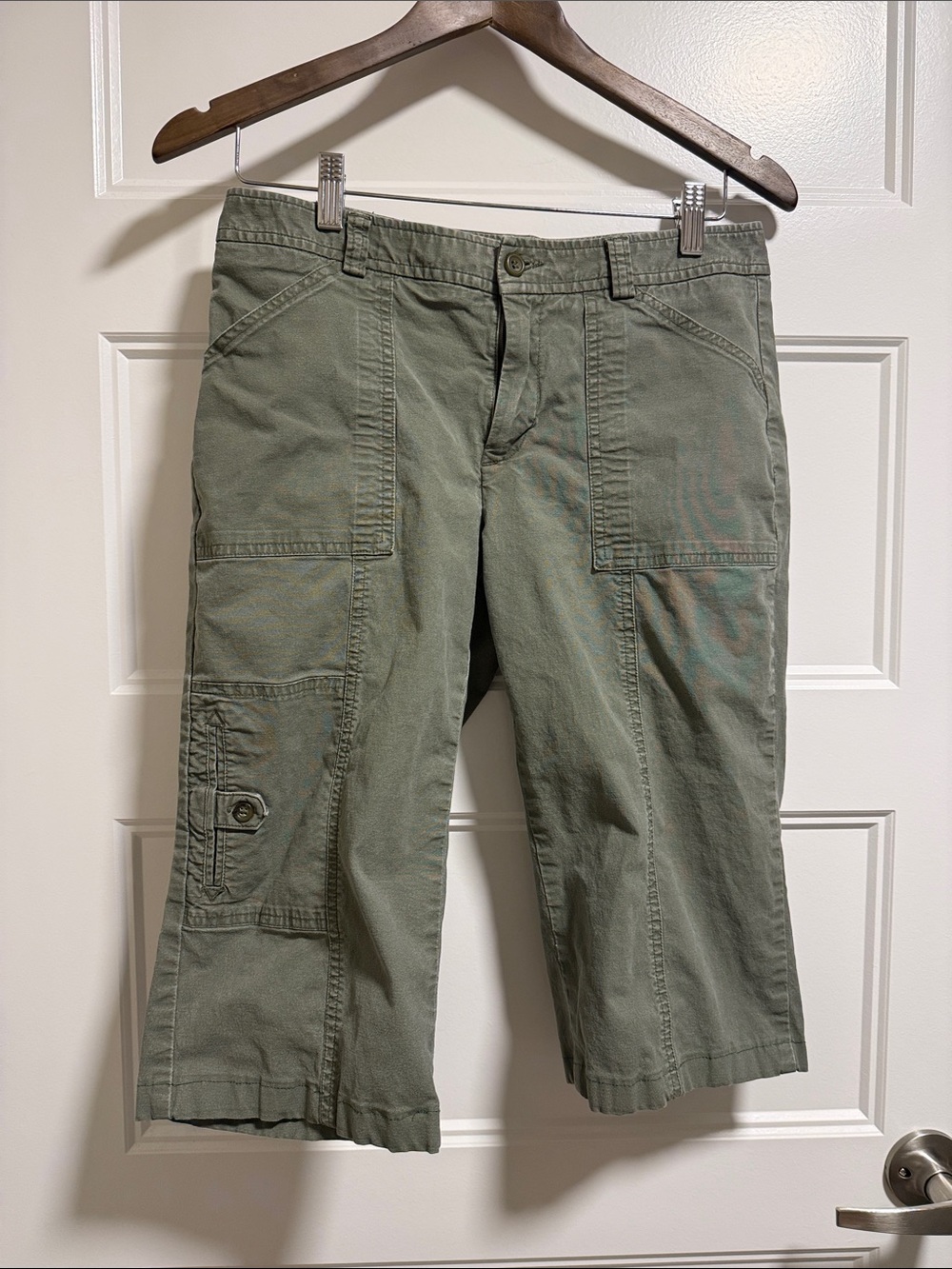 Women's Olive Green Cargo Shorts